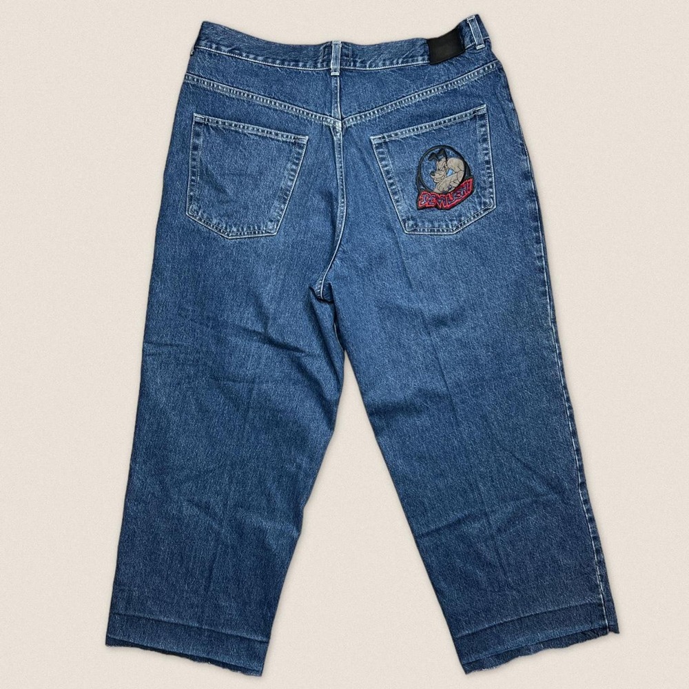 Y2K Iceberg History Jeans Disney Pluto Mickey “Devilish”‎ Size 36”